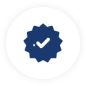 checkmark within badge icon illustration